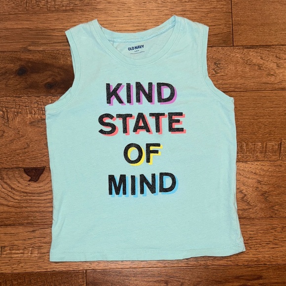 Old Navy Kids Kind State Of Mind Sleeveless Tank - Size S (6/7) - Picture 1 of 12
